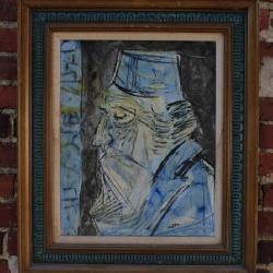 Oil on Canvas By Moshe Katz, Isreal Art of Rabbi,
