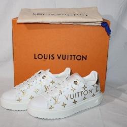 Louis Vuitton Men's White/Gold Monogram Shoes