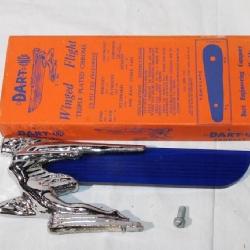 Blue Goddess of Speed triple plate Hood Ornament