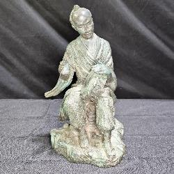 Japanese Bronze Meiji Period Okimono Drummer
