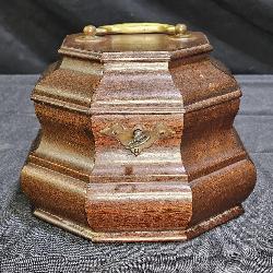 Octagonal Colonial Williamsburg Mahogony Tea Box