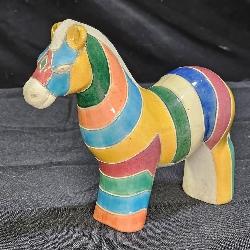 Raku Ceramic Horse Sculpture
