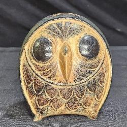 Vtg OMC Ceramic Owl Coin Bank