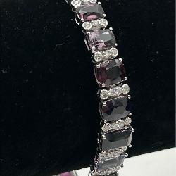 Gorgeous GGA Platinum, Spinel & Diamond Bracelet