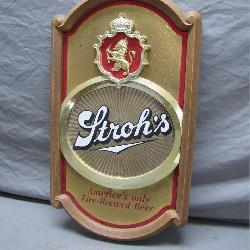 Stroh�s Fire-Brewed Beer Wall Sign
