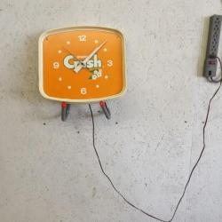 Orange Crush Advertisment Clock 14.5inx13in