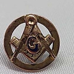 10K freemason screw back compass  blue