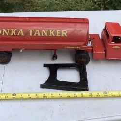 Vintage 1960 Tonka Tanker and pressed steel truck
