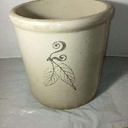 Red Wing Union Stoneware Birch Leaf Crock,