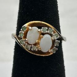 Vintage 18K GF Opal Ring