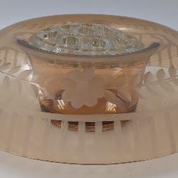 Vintage Floral Centerpiece Bowl w/Flower Frog