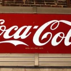 Vintage Coca Cola Sign approx 4.5' x 9'8