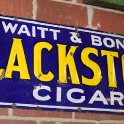 Waitt & Bond Blackstone Cigar Porcelain Sign