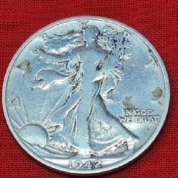 1942-S Walking Liberty Silver Half Dollar