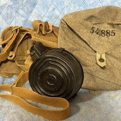 Chinese 75rd. AK47 Magazine w/Pouch & Drum Pouch