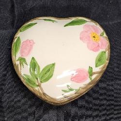 Franciscan Desert Rose Heart Shape Trinket Box