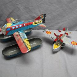 Vintage Tin Toy Seaplane Models