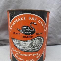 Shady Side MD., Oysters Gallon Tin Can