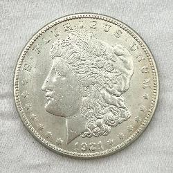 1921-S Morgan Silver Dollar, CH BU