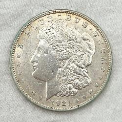 1921-D Morgan Silver Dollar, CH BU
