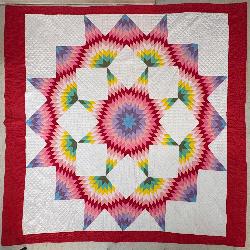 Vintage ï¿½Broken Starï¿½ Patchwork Quilt