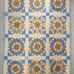 Vintage Hand-Stitched Multicolored Quilt