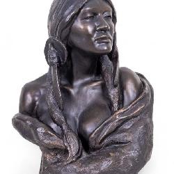 Native American Bust Sculpture c. 1979