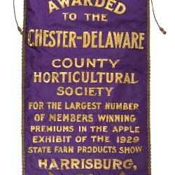 19th C PA Farm Show Silk Banner