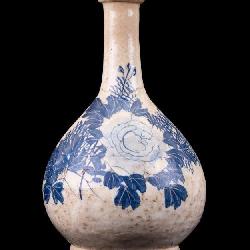 Antique Crazed Porcelain Bulbous Vase