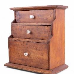 Country Store 3-Tiered Countertop Storage Chest