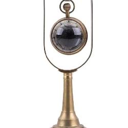 Mid-20th C Lens Desk Clock on Stand