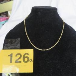 NEW 10KT YELLOW GOLD ROPE NECKLACE