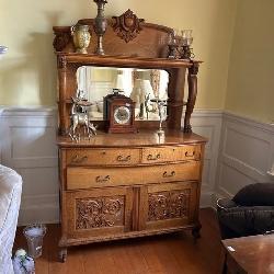 antique oak buffet