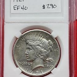 1921 Peace Silver Dollar EF40
