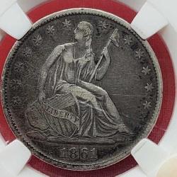 1861-O Seated Liberty Half Dollar VF35