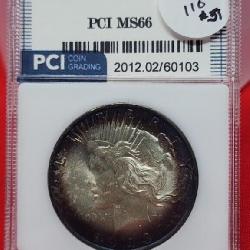 Graded 1923 Peace Silver Dollar MS66