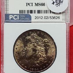 Graded 1884-O Morgan Silver Dollar MS66