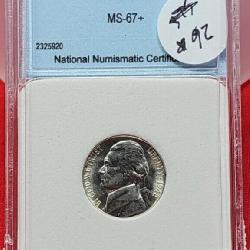 Graded 1942-S Jefferson Nickel MS67 +