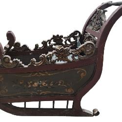 19th Century Antique Hand Carved Sleigh