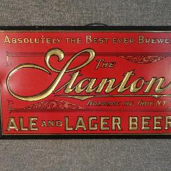 Rare Stanton Brewery Ale & Lager Beer Adv Sign