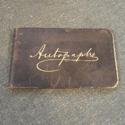 Rare Antique1880's  Autograph Book with Autographs