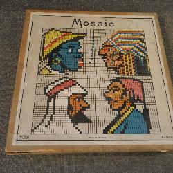 Antique Mosaic Tile Board Game Made in  Germany