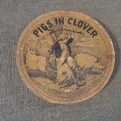 Rare Antique 1880's Pigs in Clover Marble Game