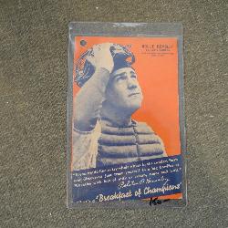 Antique 1934 Wheaties Rollie Hemsley Baseball Card