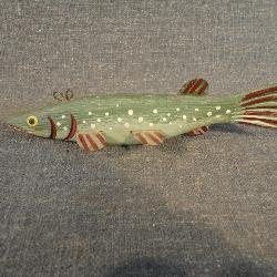 Vintage 1950's Ice Spear Fishing Decoy, Hand Made