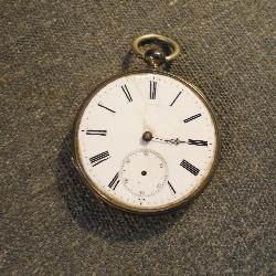 Antique Echappement Cylindre 4 Rubis Pocket Watch