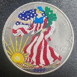 Colorized 2000 American Silver Eagle 1 Ounce .999