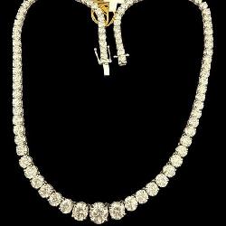 14K AARON GOFFLIEB 37.55 CT. DIAMOND NECKLACE