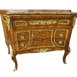 FRENCH BRONZE ADORNED 3 DRAWER CHEST