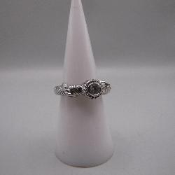 Sterling Silver Ring With Jewel, Size 7